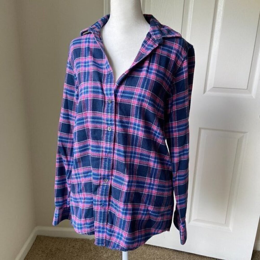 Land's End Plaid Button Up